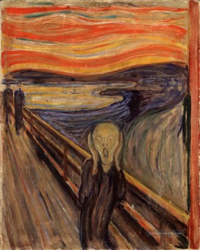 Edvard Munch Werke - der Schrei durch Edvard Munch 1893 Öl